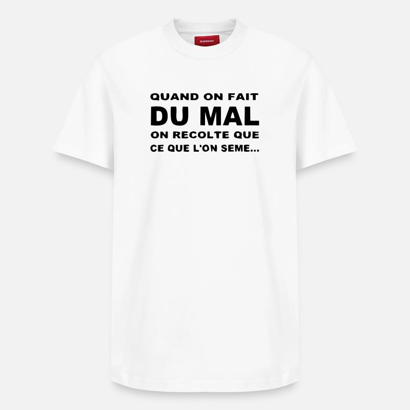 Karma - T-shirt unisexe décontracté en coton Supima – de SPREAD - blanc