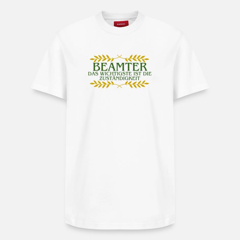 Fonctionnaire : Responsabilités - T-shirt unisexe décontracté en coton Supima – de SPREAD - blanc