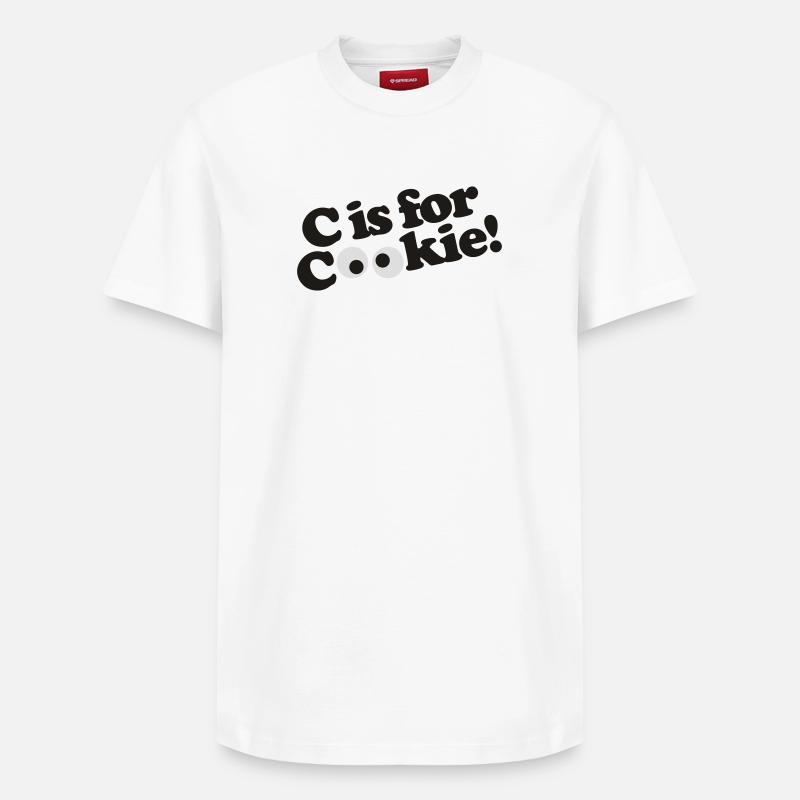 C est pour le biscuit - T-shirt unisexe décontracté en coton Supima – de SPREAD - blanc