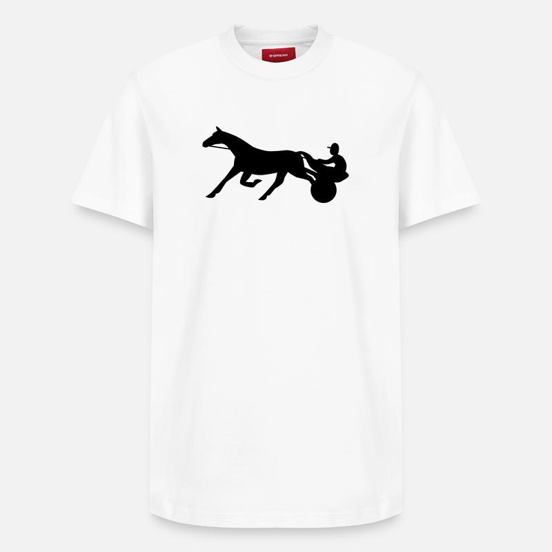 Harness Racing - Relaxed Unisex Supima Cotton T-Shirt – von SPREAD - Weiß