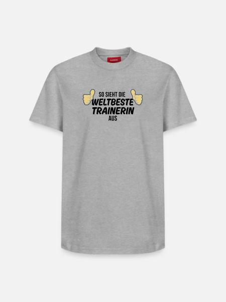 die weltbeste trainerin - Relaxed Unisex Supima Cotton T-Shirt – von SPREAD - Weiß