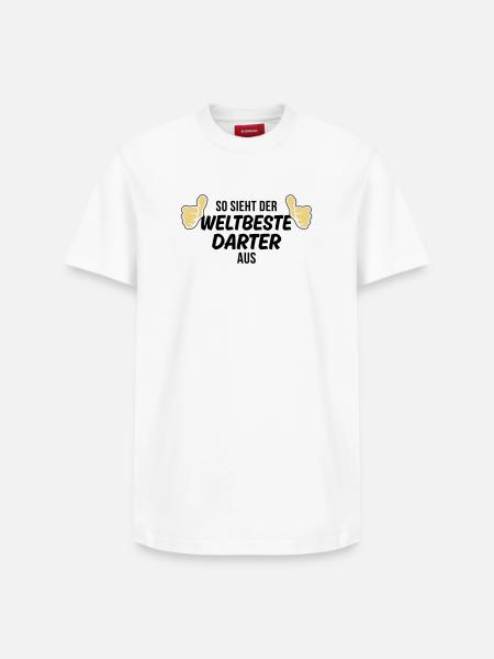 der weltbeste darter - Relaxed Unisex Supima Cotton T-Shirt – von SPREAD - Weiß