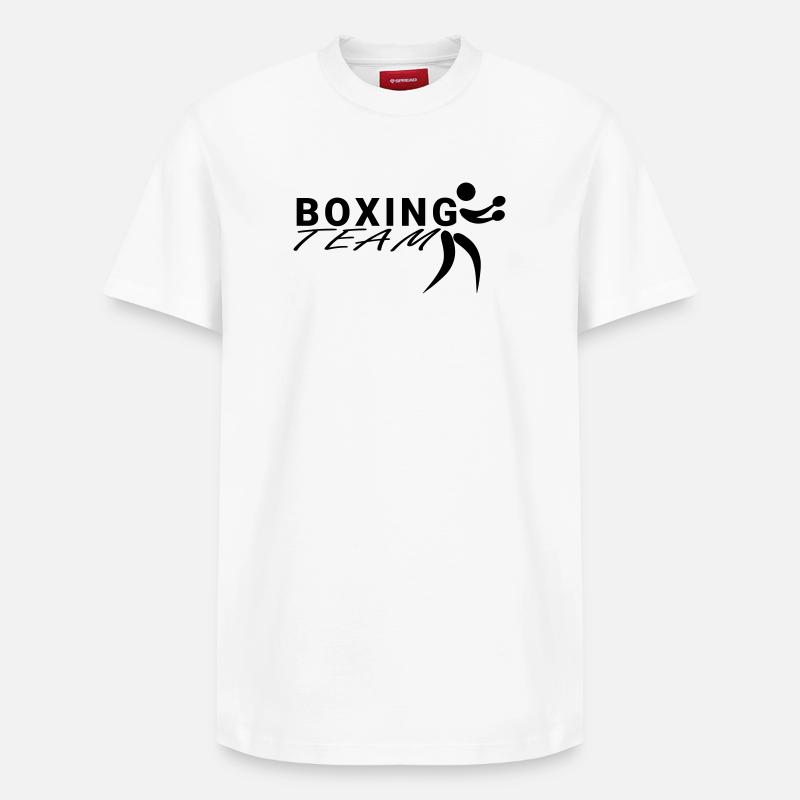 Boxing Team - Relaxed Unisex Supima Cotton T-Shirt – von SPREAD - Weiß