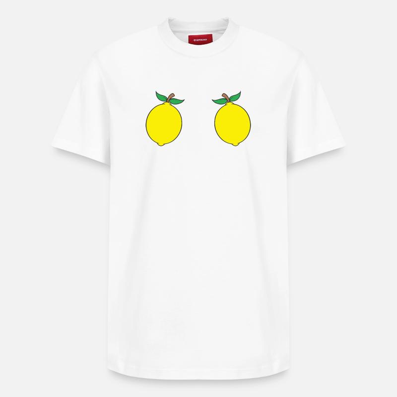 Zitrone - Relaxed Unisex Supima Cotton T-Shirt – von SPREAD - Weiß