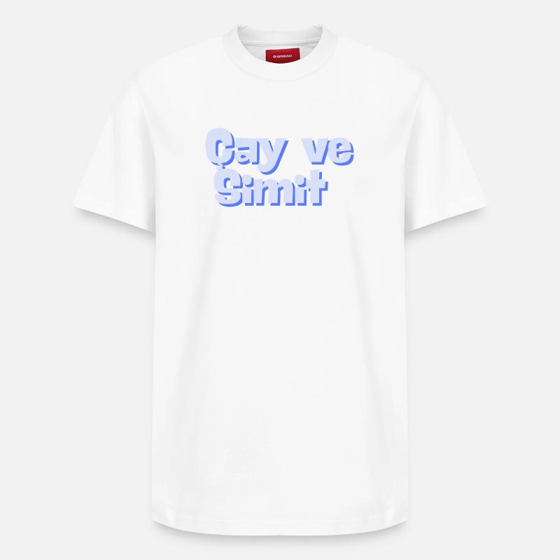 Cay & Simit - Relaxed Unisex Supima Cotton T-Shirt – von SPREAD - Weiß