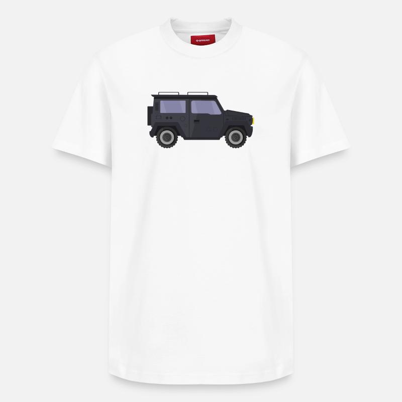 Jeep - T-shirt unisexe décontracté en coton Supima – de SPREAD - blanc
