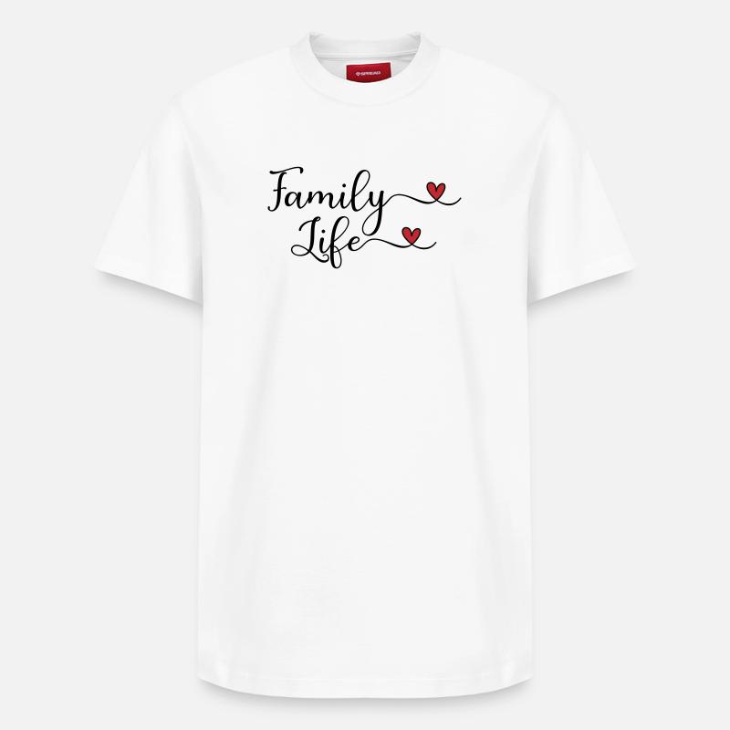 Famille - T-shirt unisexe décontracté en coton Supima – de SPREAD - blanc