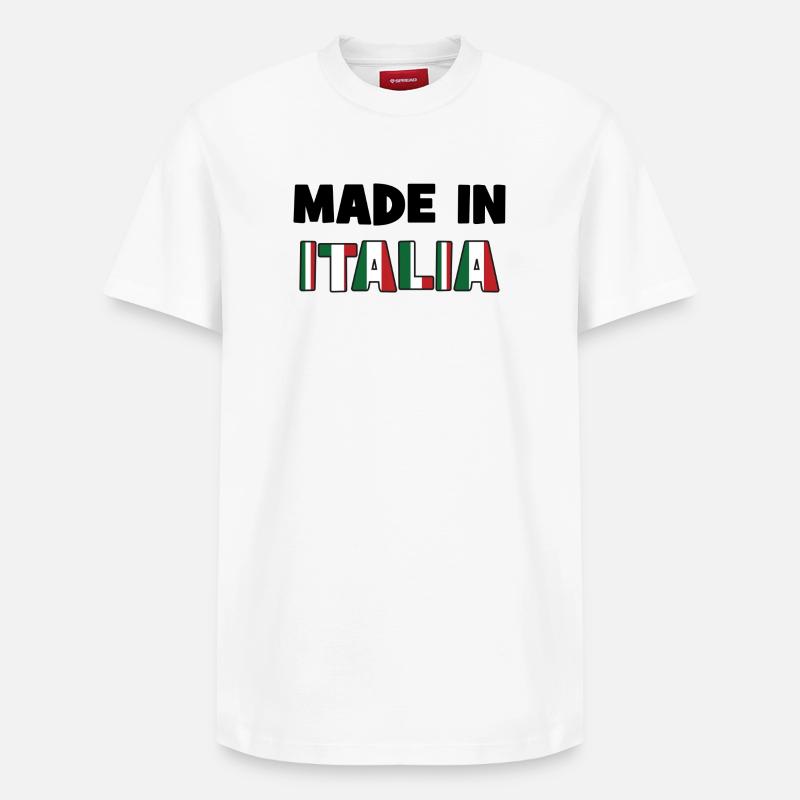 Made in ITALIA ! - T-shirt unisexe décontracté en coton Supima – de SPREAD - blanc
