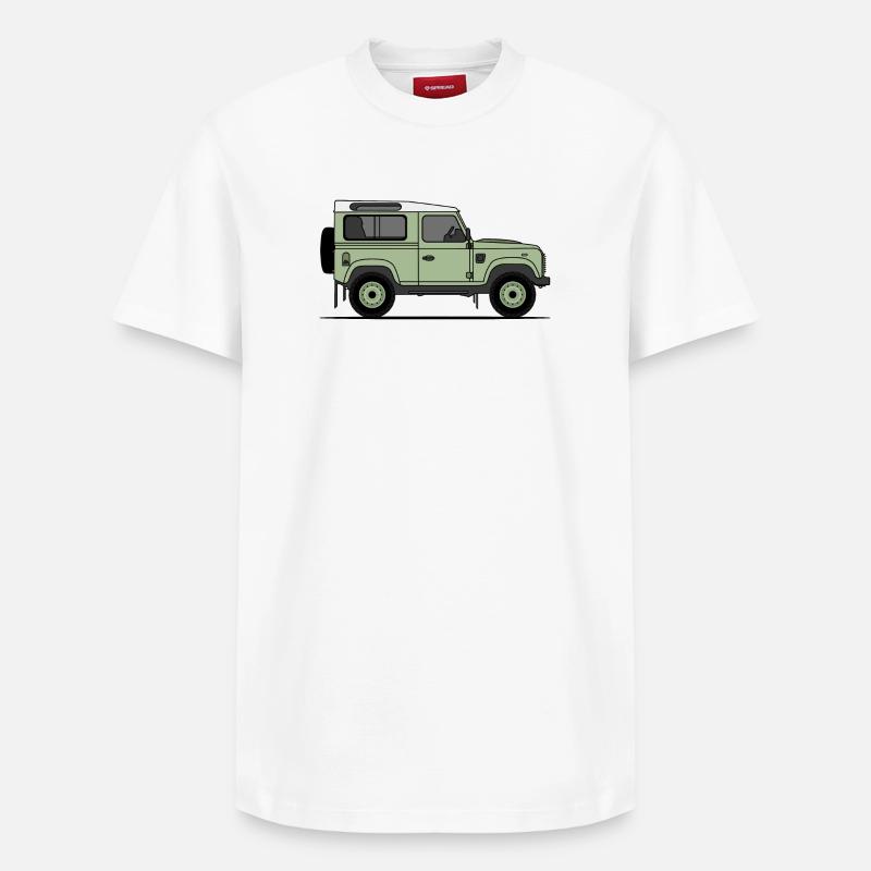 Defender 90 - T-shirt unisexe décontracté en coton Supima – de SPREAD - blanc
