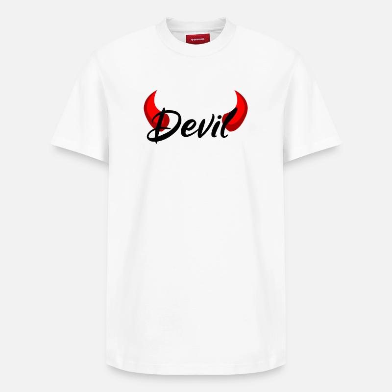 I'm a Devil - Devil - Relaxed Unisex Supima Cotton T-Shirt – by SPREAD - white