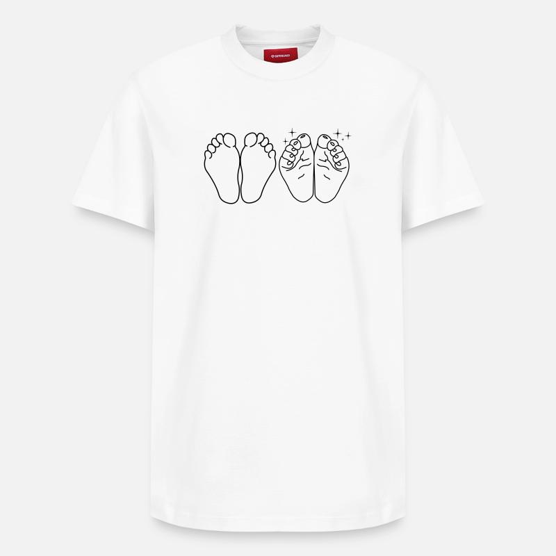 Pieds Pédicure - T-shirt unisexe décontracté en coton Supima – de SPREAD - blanc