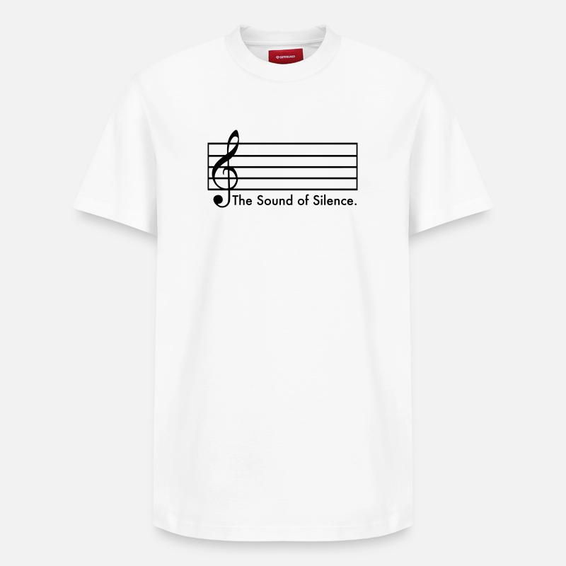 Le son du silence - T-shirt unisexe décontracté en coton Supima – de SPREAD - blanc