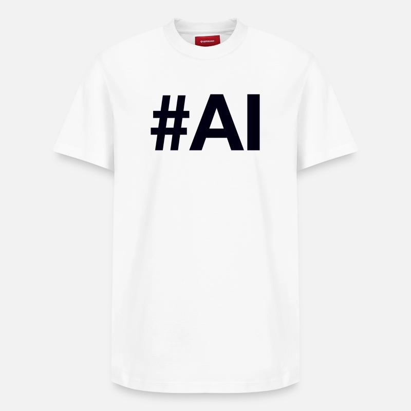 AI Artificial Intelligence - Relaxed Unisex Supima Cotton T-Shirt – von SPREAD - Weiß