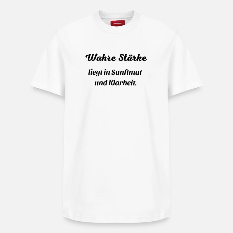 Wahre_Staerke - T-shirt unisexe décontracté en coton Supima – de SPREAD - blanc