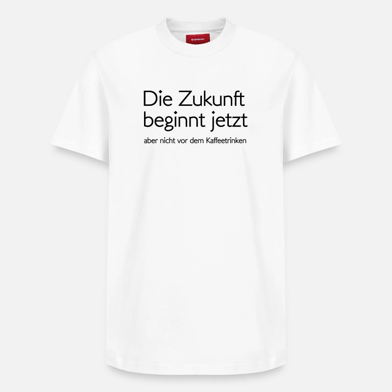 Zukunft - Relaxed Unisex Supima Cotton T-Shirt – von SPREAD - Weiß