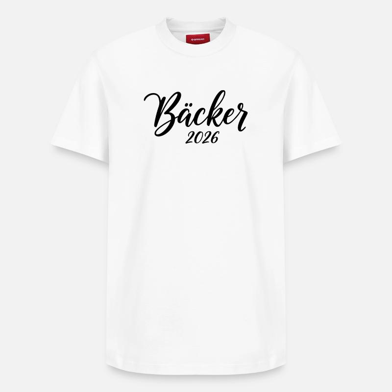 Bäcker 2026 – Handwerksdesign - Relaxed Unisex Supima Cotton T-Shirt – von SPREAD - Weiß