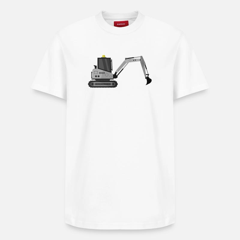 Excavatrice - T-shirt unisexe décontracté en coton Supima – de SPREAD - blanc