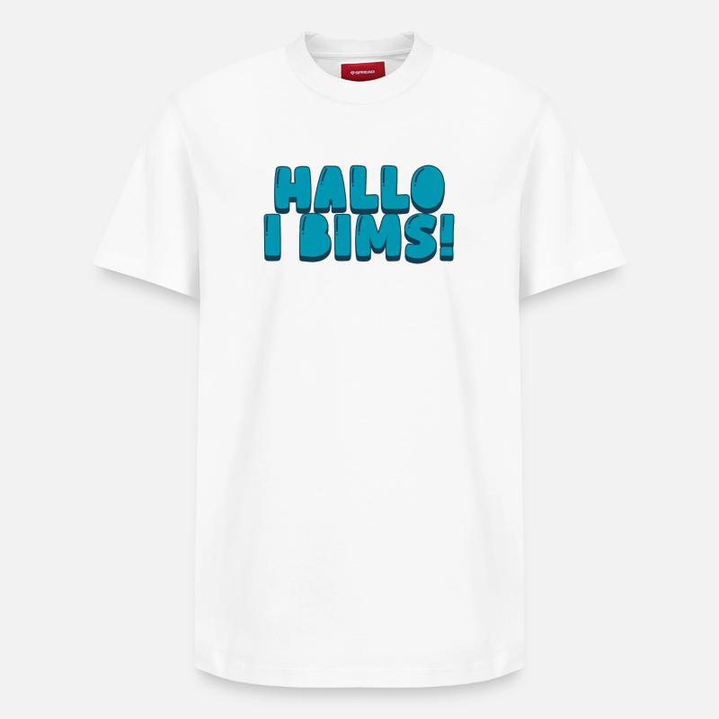 Hallo i bims! - Relaxed Unisex Supima Cotton T-Shirt – von SPREAD - Weiß