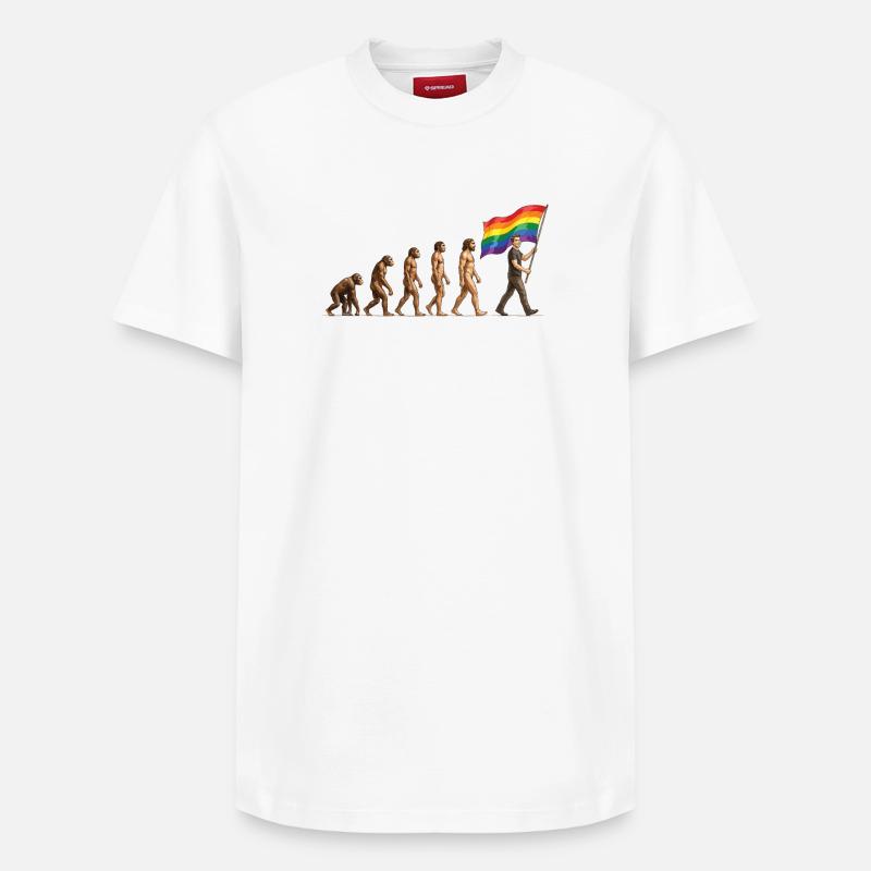 LGBTQ-Pride-Monat – Pride-Entwicklung - Relaxed Unisex Supima Cotton T-Shirt – von SPREAD - Weiß