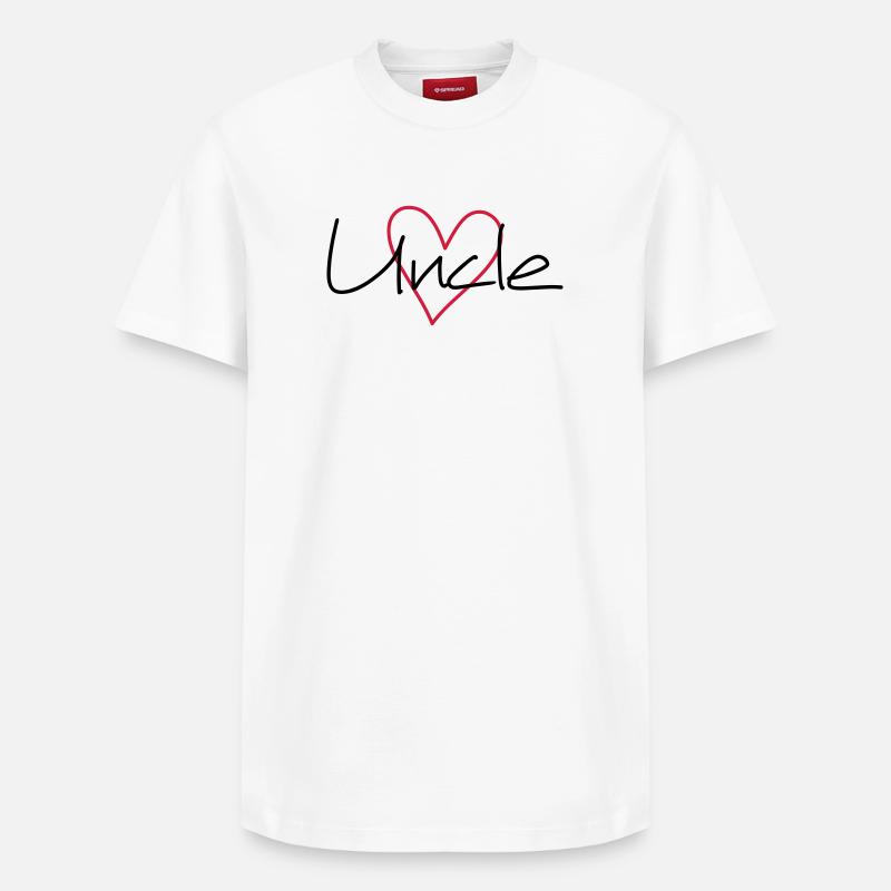 Coeur de l'oncle - T-shirt unisexe décontracté en coton Supima – de SPREAD - blanc