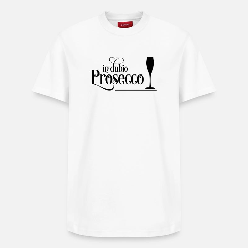 Prosecco - Relaxed Unisex Supima Cotton T-Shirt – von SPREAD - Weiß