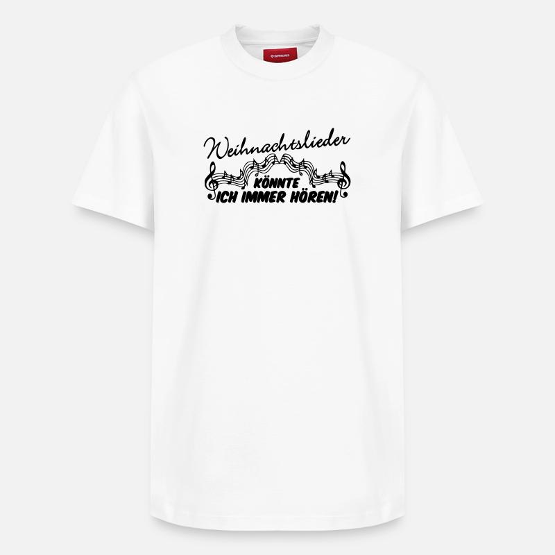 Weihnachtslieder Weihnachten Spruch Geschenk - Relaxed Unisex Supima Cotton T-Shirt – von SPREAD - Weiß