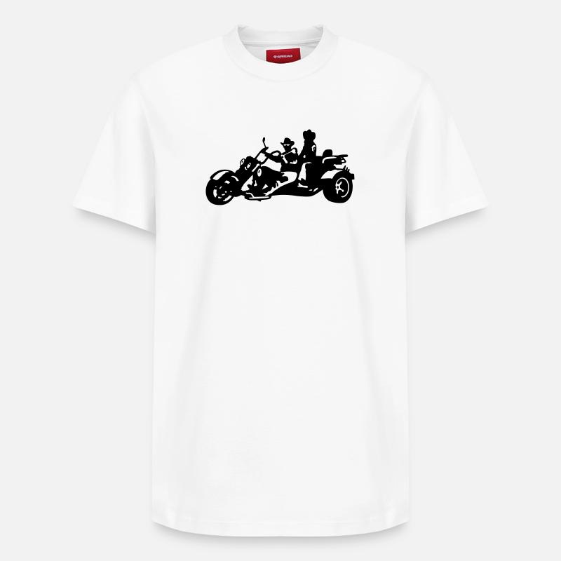 trike - T-shirt unisexe décontracté en coton Supima – de SPREAD - blanc