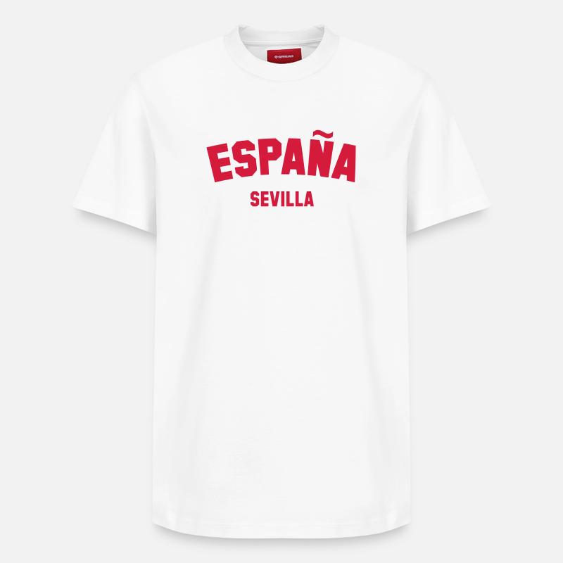 SEVILLA Espagne Espagne España - T-shirt unisexe décontracté en coton Supima – de SPREAD - blanc