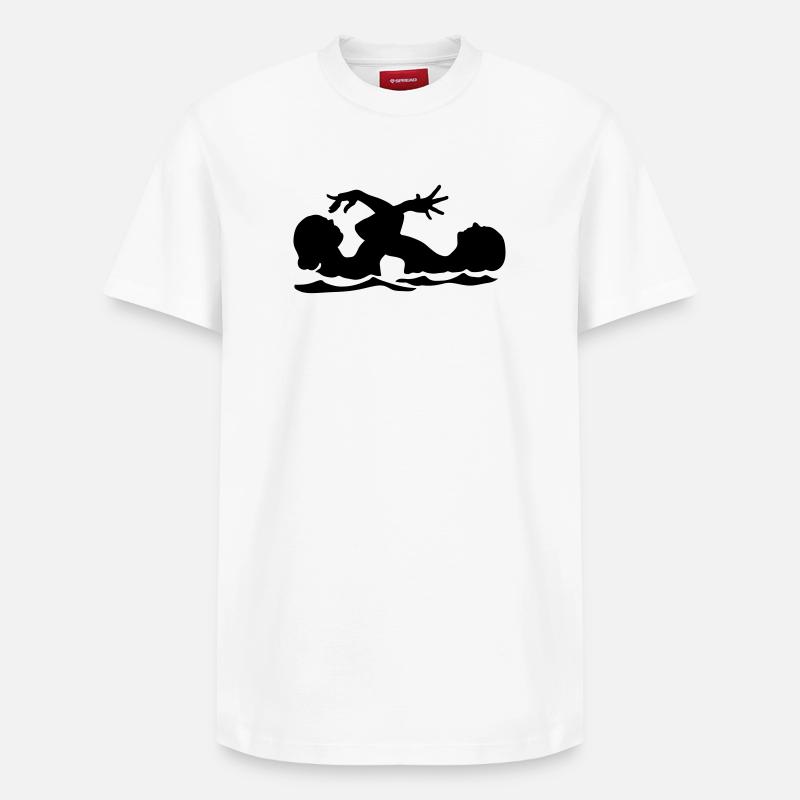 Synchronschwimmen - Relaxed Unisex Supima Cotton T-Shirt – von SPREAD - Weiß