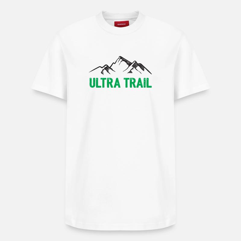 Ultra Trail - T-shirt unisexe décontracté en coton Supima – de SPREAD - blanc