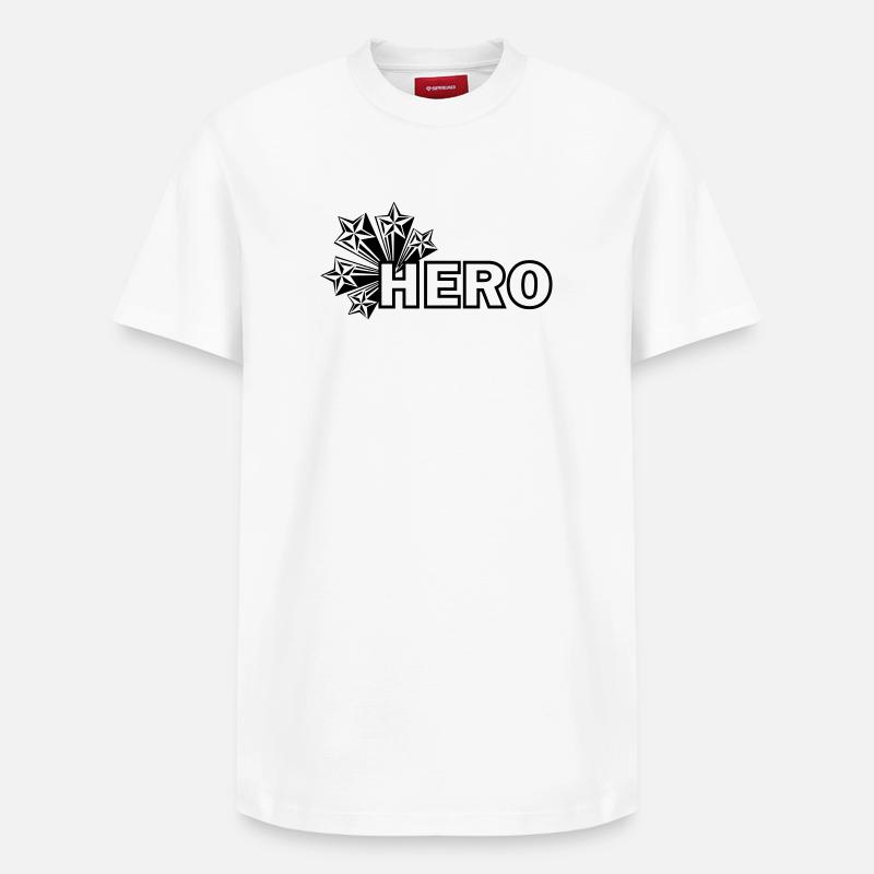 Mon étoile héroïque - T-shirt unisexe décontracté en coton Supima – de SPREAD - blanc