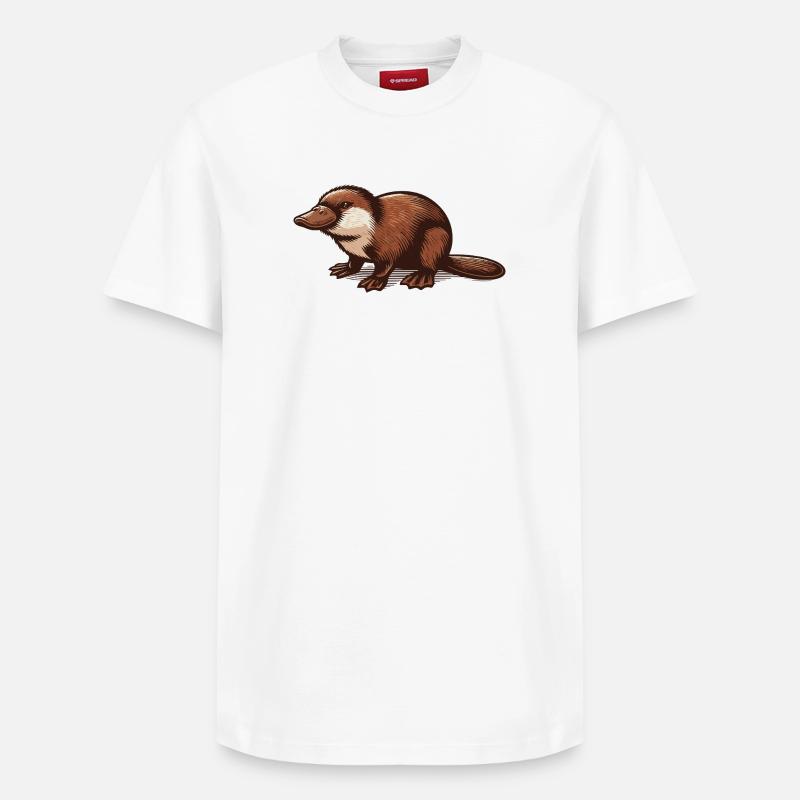 Ornithorynque - T-shirt unisexe décontracté en coton Supima – de SPREAD - blanc