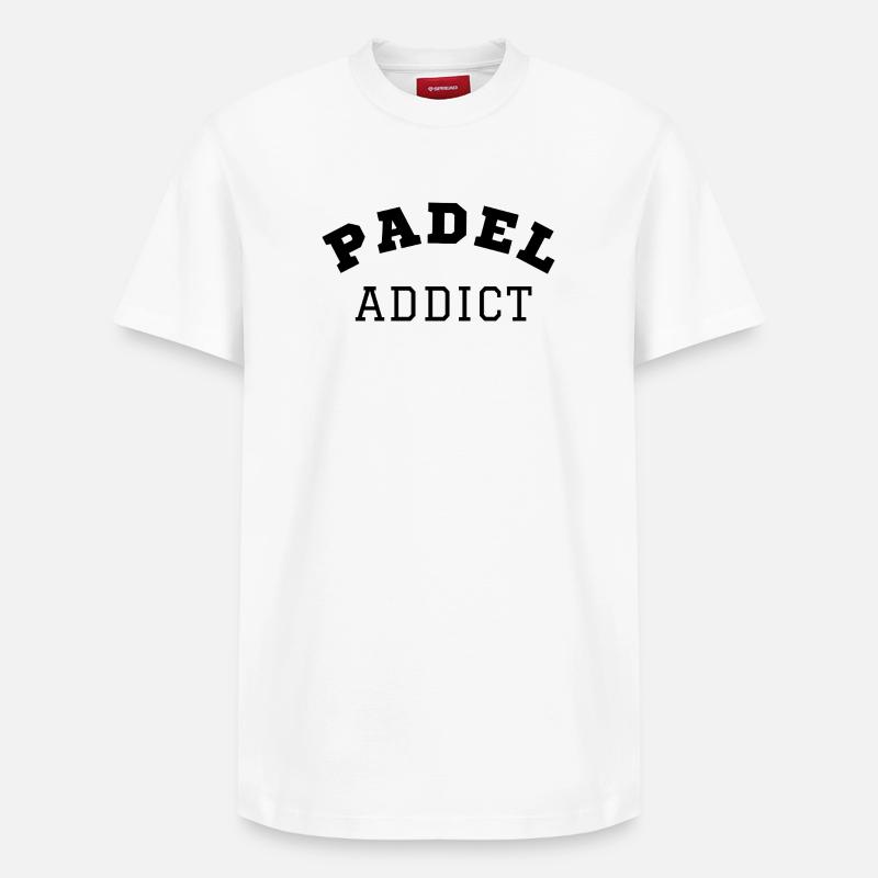 Accro au padel - T-shirt unisexe décontracté en coton Supima – de SPREAD - blanc