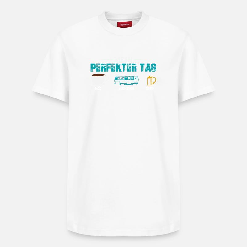 Camper Camping Caravane Dicton - T-shirt unisexe décontracté en coton Supima – de SPREAD - blanc