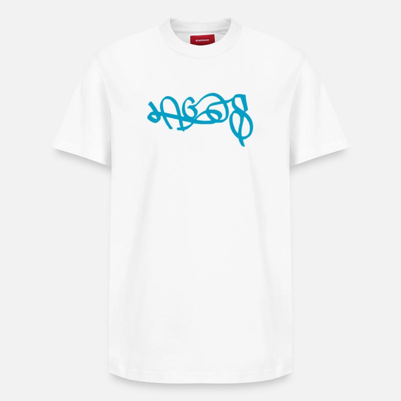 Abstrakter Lagos -Graffiti-Design - Relaxed Unisex Supima Cotton T-Shirt – von SPREAD - Weiß