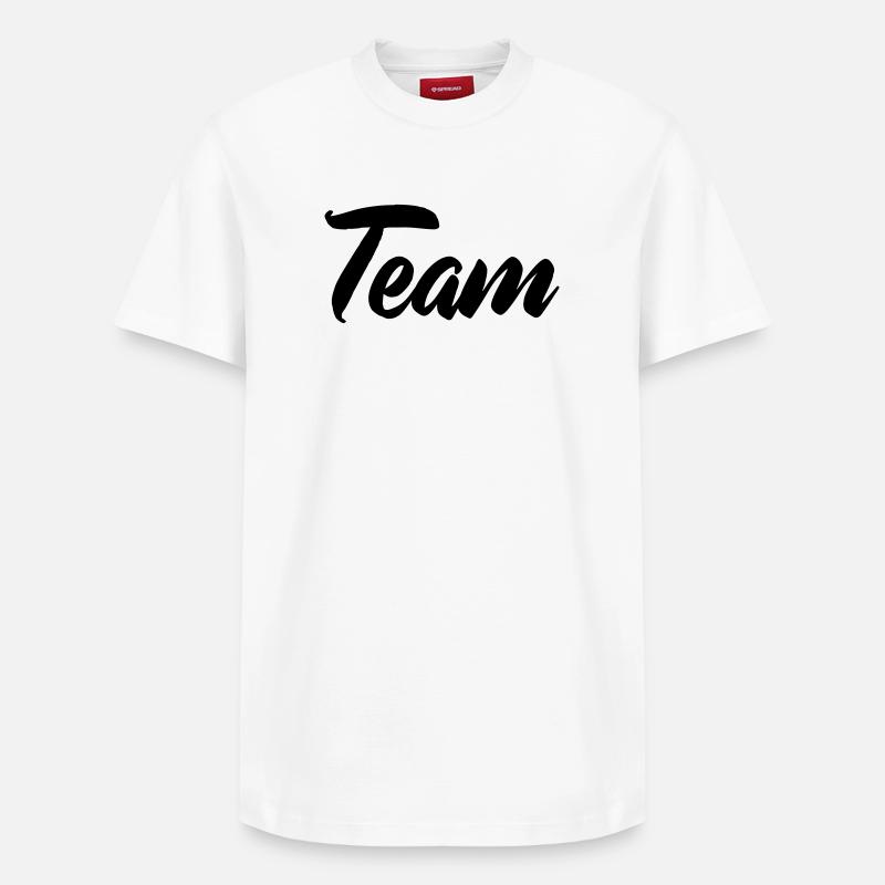 Équipe - T-shirt unisexe décontracté en coton Supima – de SPREAD - blanc