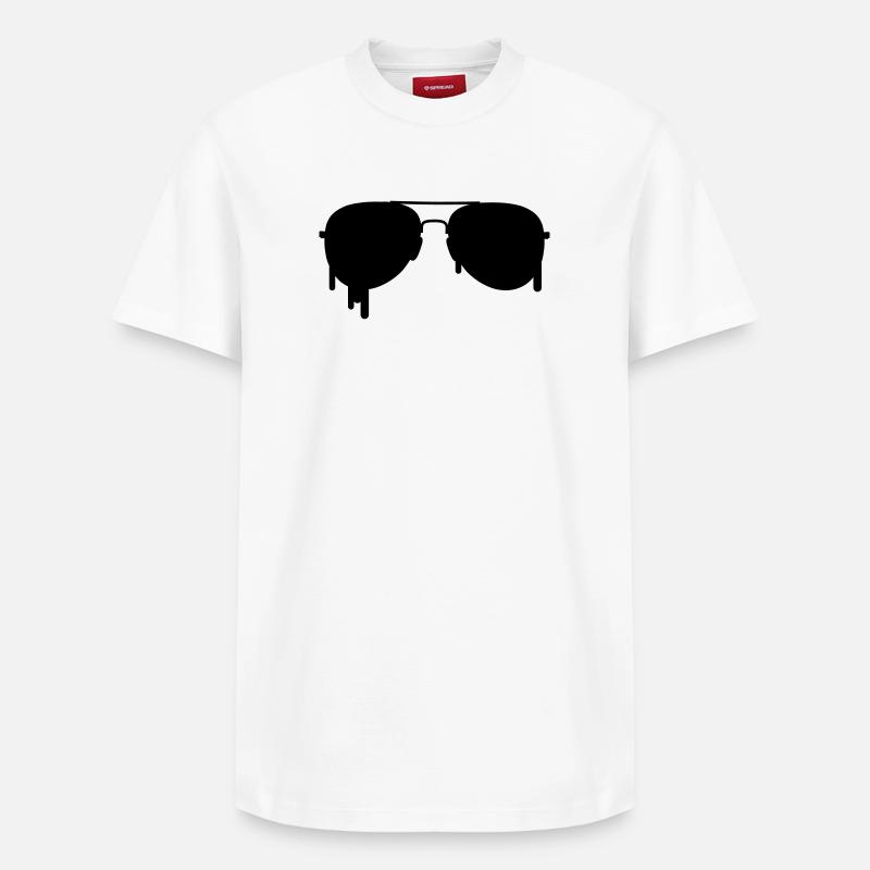 Pilot Brille - Relaxed Unisex Supima Cotton T-Shirt – von SPREAD - Weiß
