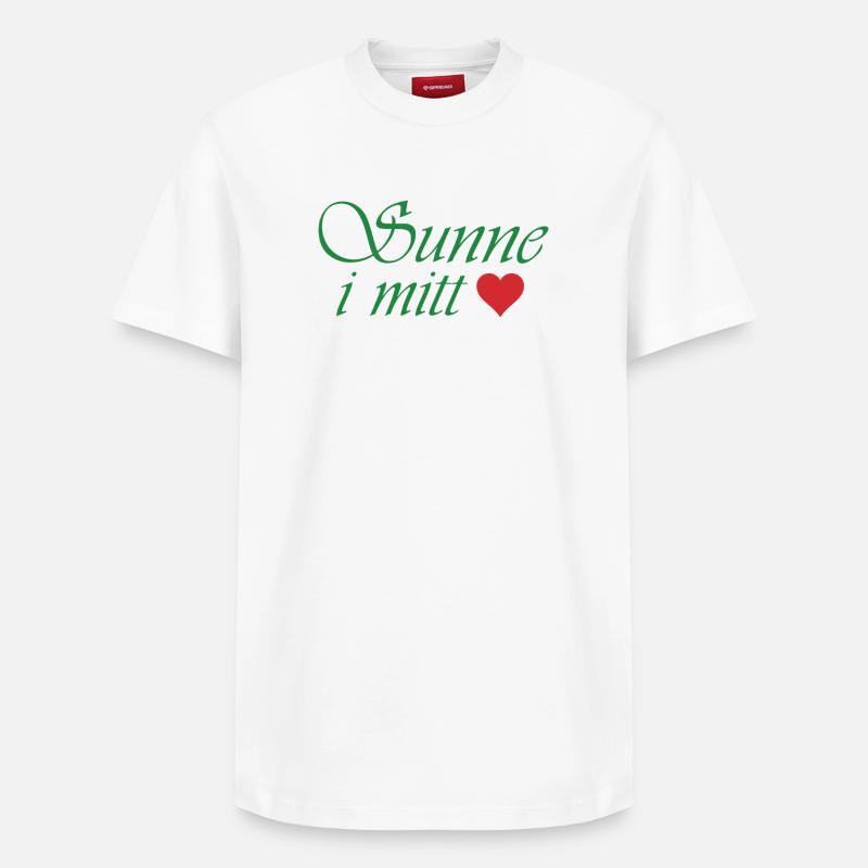 Le soleil dans mon cœur - T-shirt unisexe décontracté en coton Supima – de SPREAD - blanc