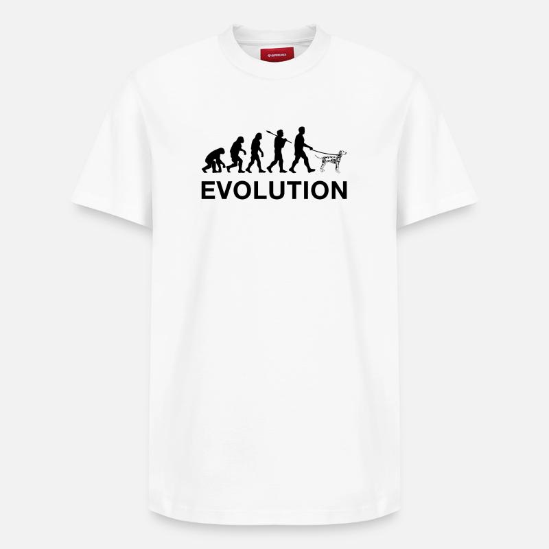 évolution - T-shirt unisexe décontracté en coton Supima – de SPREAD - blanc