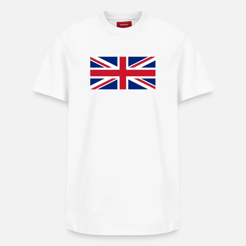 drapeau Angleterre - T-shirt unisexe décontracté en coton Supima – de SPREAD - blanc