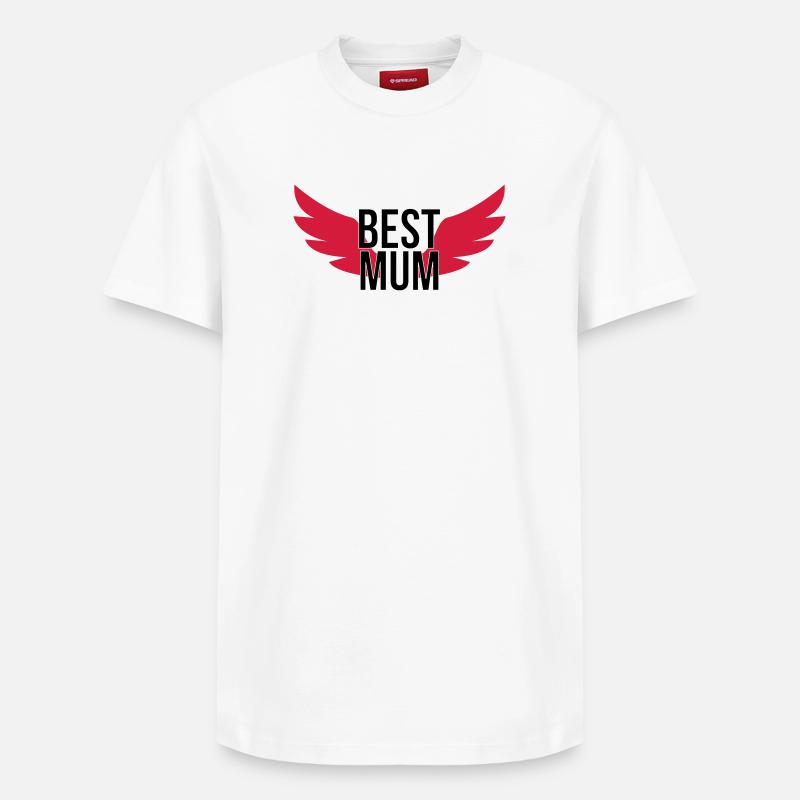 Best Mum - T-shirt unisexe décontracté en coton Supima – de SPREAD - blanc