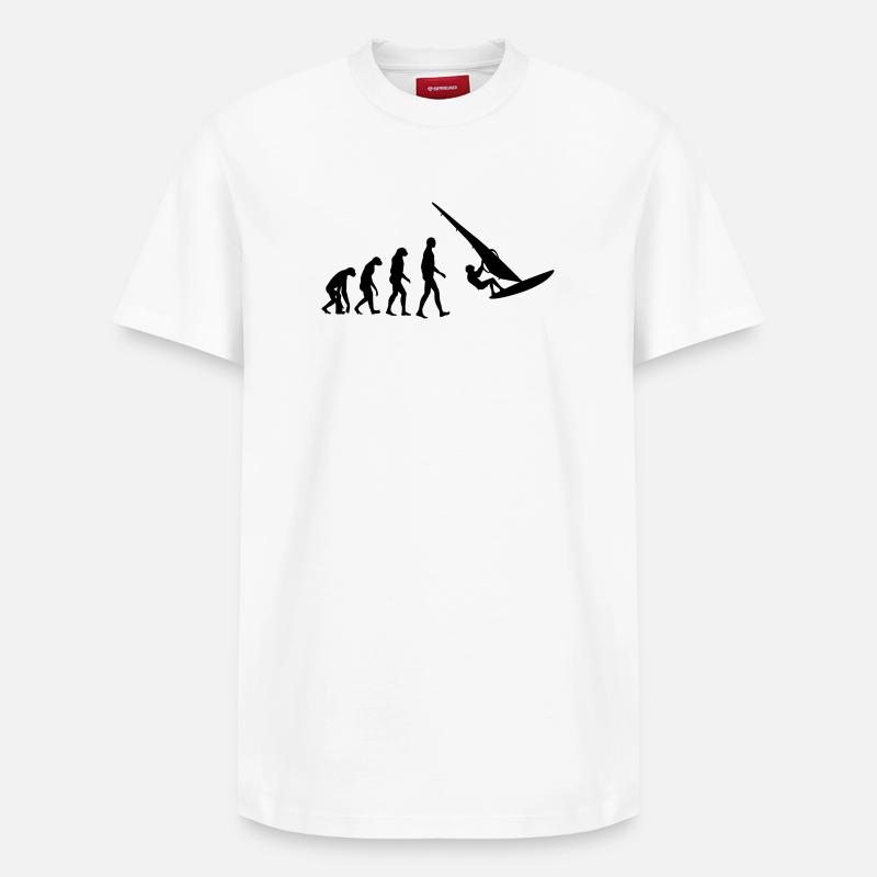Planche à voile / Véliplanchiste / Windsurf / - T-shirt unisexe décontracté en coton Supima – de SPREAD - blanc