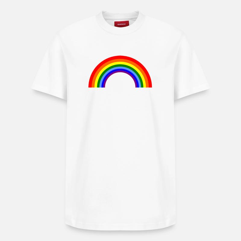 Arc arc-en-ciel - T-shirt unisexe décontracté en coton Supima – de SPREAD - blanc
