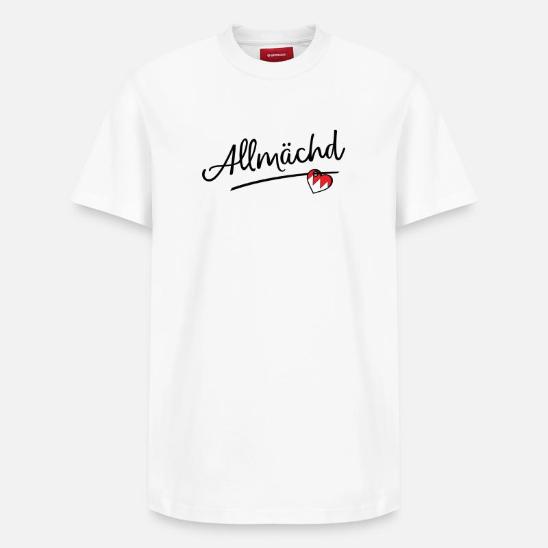 Allmächd - Relaxed Unisex Supima Cotton T-Shirt – von SPREAD - Weiß