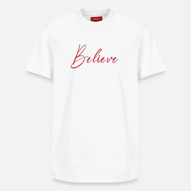 NOUVEAU -- Croyez - Tout est possible ! - T-shirt unisexe décontracté en coton Supima – de SPREAD - blanc
