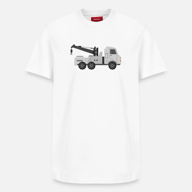 Abschleppwagen - Relaxed Unisex Supima Cotton T-Shirt – von SPREAD - Weiß