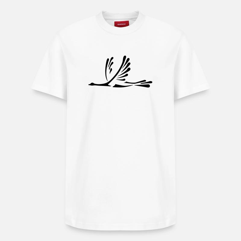 Oiseau - T-shirt unisexe décontracté en coton Supima – de SPREAD - blanc