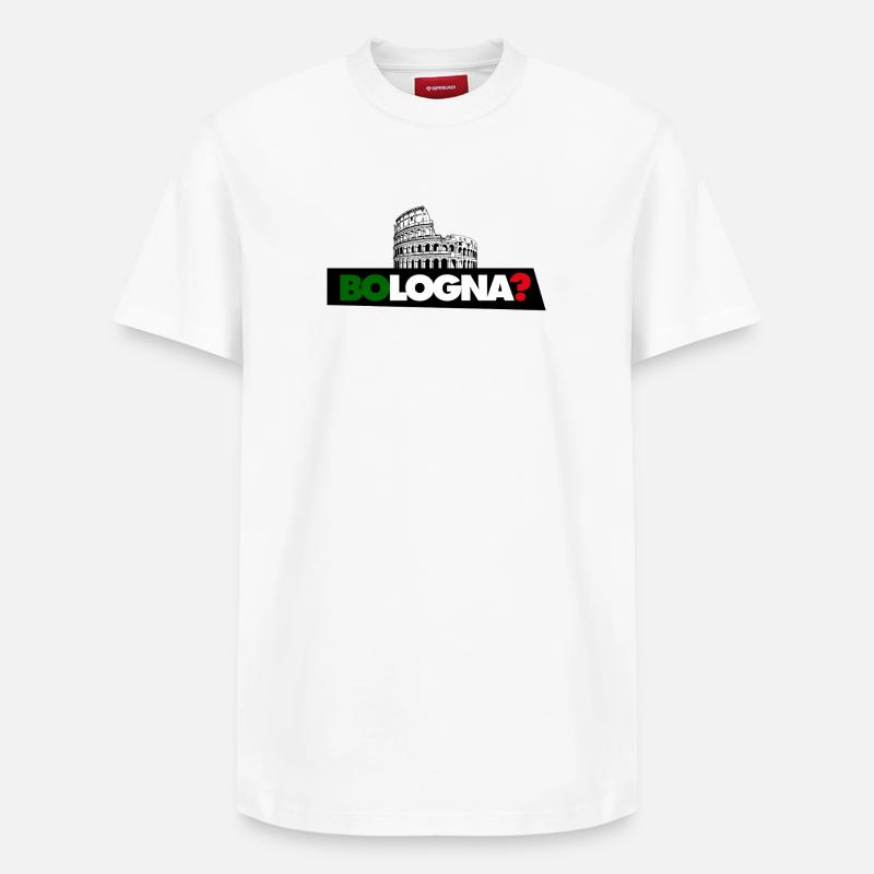 Bologne? - T-shirt unisexe décontracté en coton Supima – de SPREAD - blanc