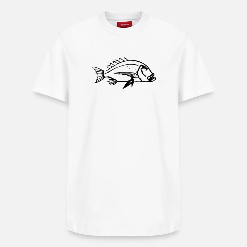 Dentex - T-shirt unisexe décontracté en coton Supima – de SPREAD - blanc