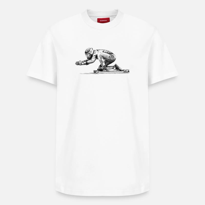 Longboard - T-shirt unisexe décontracté en coton Supima – de SPREAD - blanc
